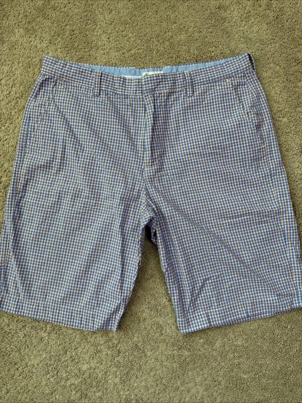J Crew Rivington Shorts Mens 34 Plaid Preppy 100% Cotton Lightweight Resort Trip